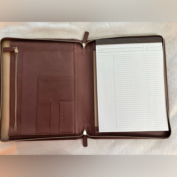 ☃️🏷️ Levenger Arcadia Smooth Leather Ambi-Flex Folio EUC - Picture 2 of 8